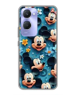 Чехол для Vivo Y36c с картинкой «Паттерн Микки и Минни»