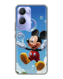 Чехол для Vivo Y36c с картинкой «Mickey и мыльные пузыри»