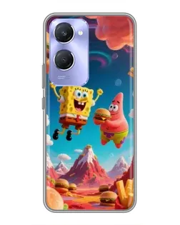 Чехол для Vivo Y36c с картинкой «Космический фастфуд»