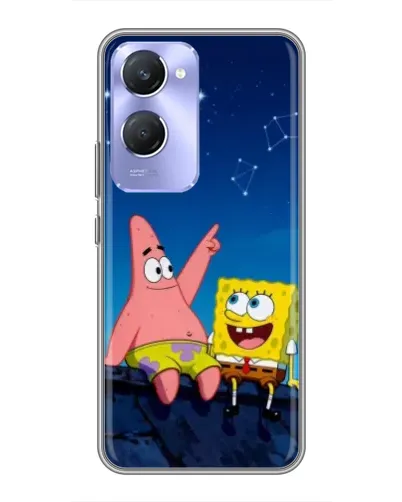 Чехол для Vivo Y36c с картинкой «Губка Боб и Патрик ночью» Чехол для Vivo Y36c с картинкой «Губка Боб и Патрик ночью»