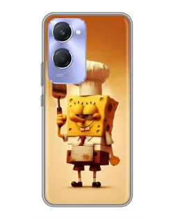 Чехол для Vivo Y36c с картинкой «Губка Боб повар»