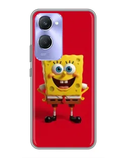 Чехол для Vivo Y36c с картинкой «Спанч Боб на красном»