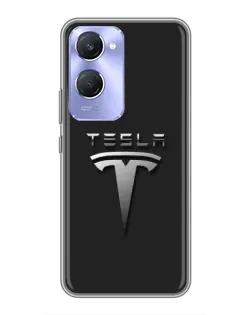 Чохол для Vivo Y36c з картинкою «Сталевий логотип Tesla» Чохол для Vivo Y36c з картинкою «Сталевий логотип Tesla»
