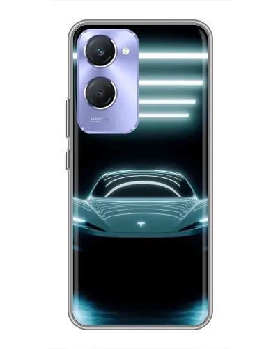 Чехол для Vivo Y36c с картинкой «Tesla в неоне»