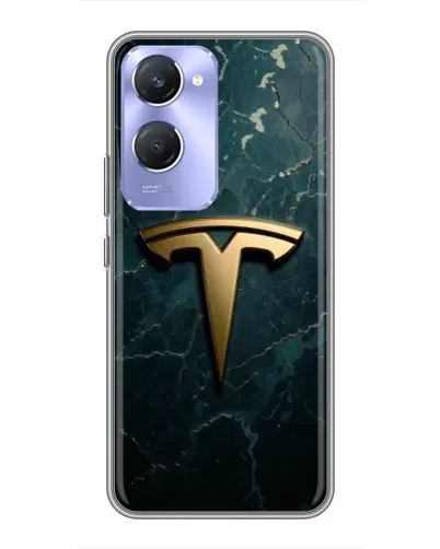 Чехол для Vivo Y36c с картинкой «Мраморная Tesla Gold»