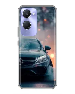 Чехол для Vivo Y36c с картинкой «Mercedes — ночной город» Чехол для Vivo Y36c с картинкой «Mercedes — ночной город»