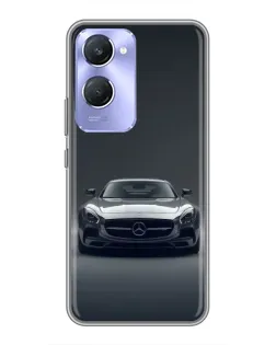 Чехол для Vivo Y36c с картинкой «Mercedes на черном»