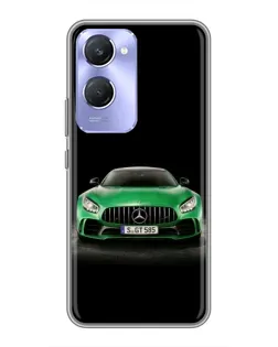 Чехол для Vivo Y36c с картинкой «Mercedes — неоновый лого»