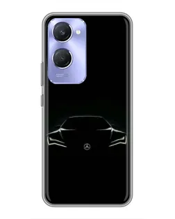 Чехол для Vivo Y36c с картинкой «Mercedes — силуэт авто» Чехол для Vivo Y36c с картинкой «Mercedes — силуэт авто»