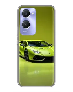 Чохол для Vivo Y36c з картинкою «Салатовий Lamborghini Huracan»
