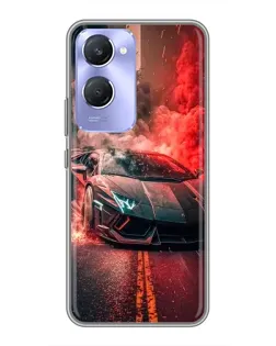 Чохол для Vivo Y36c з картинкою «Lamborghini червоний дим»