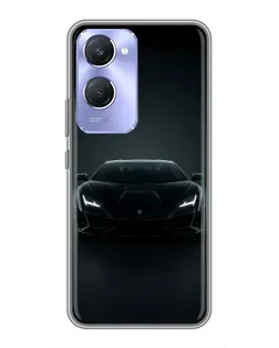 Чохол для Vivo Y36c з картинкою «Чорний Lamborghini Aventador»