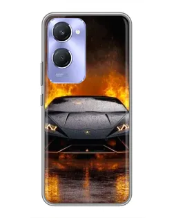 Чохол для Vivo Y36c з картинкою «Lamborghini у вогні»