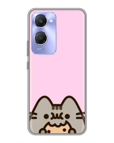 Чехол для Vivo Y36c с картинкой «Pusheen и печенье»