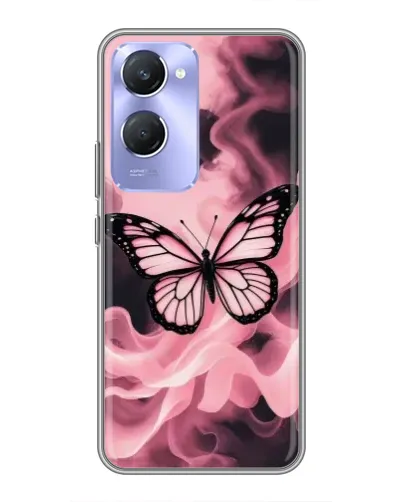 Чехол для Vivo Y36c с картинкой «Бабочка в дыму»