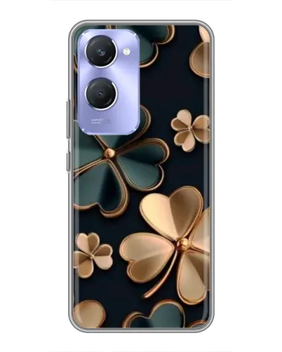 Чехол для Vivo Y36c с картинкой «Клевер в золоте»