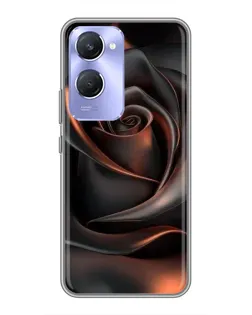 Чехол для Vivo Y36c с картинкой «Шелковая черная роза» Чехол для Vivo Y36c с картинкой «Шелковая черная роза»