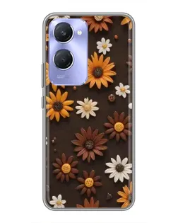 Чехол для Vivo Y36c с картинкой «Узор из маленьких подсолнухов» Чехол для Vivo Y36c с картинкой «Узор из маленьких подсолнухов»