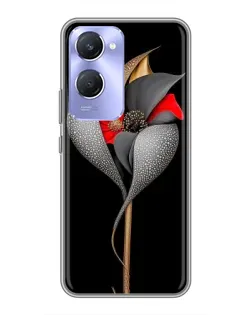 Чехол для Vivo Y36c с картинкой «Серебряный фантазийный цветок» Чехол для Vivo Y36c с картинкой «Серебряный фантазийный цветок»
