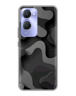 Чохол для Vivo Y36c з картинкою «Темний абстрактний камуфляж»
