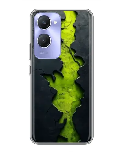 Чехол для Vivo Y36c с картинкой «Салатовый разлом скалы»