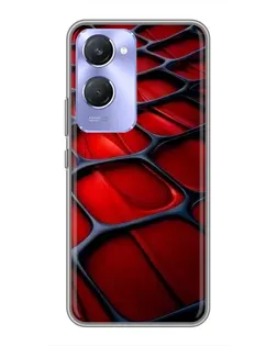 Чохол для Vivo Y36c з картинкою «Червона глянцева сітка»