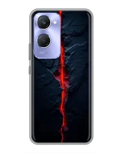 Чохол для Vivo Y36c з картинкою «Червона лавова тріщина»