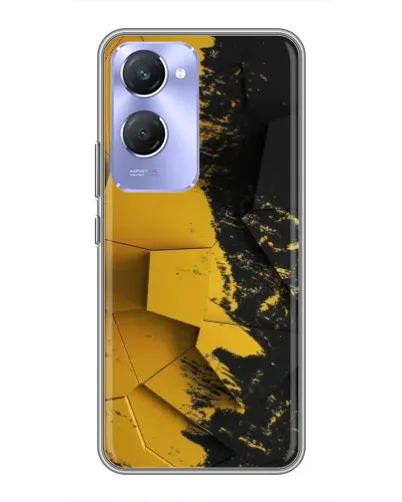 Чехол для Vivo Y36c с картинкой «Золотые осколки геометрии»