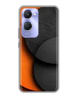 Чохол для Vivo Y36c з картинкою «Геометрія помаранчевих кіл»