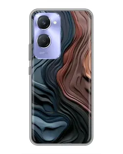 Чохол для Vivo Y36c з картинкою «Кольорові хвилі каньйону»