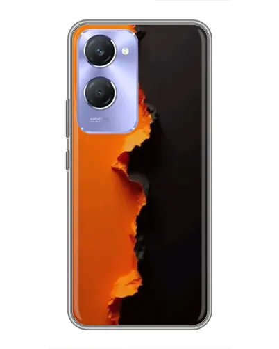 Чехол для Vivo Y36c с картинкой «Оранжевый разлом»