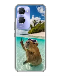 Чохол для Vivo Y36c з картинкою «Капібара на морі»