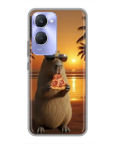 Чехол для Vivo Y36c с картинкой «Капибара с пиццей» Чехол для Vivo Y36c с картинкой «Капибара с пиццей»