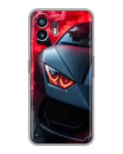 Чехол для Vivo Y51 Pro с картинкой «Lamborghini красное сияние»