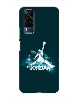 Чехол для Vivo Y51 (2020) с картинкой «Jordan Blue Fire»