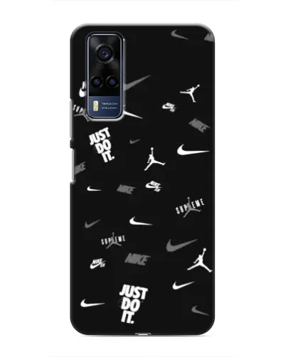 Чехол для Vivo Y51 (2020) с картинкой «Nike Black Pattern» Чехол для Vivo Y51 (2020) с картинкой «Nike Black Pattern»