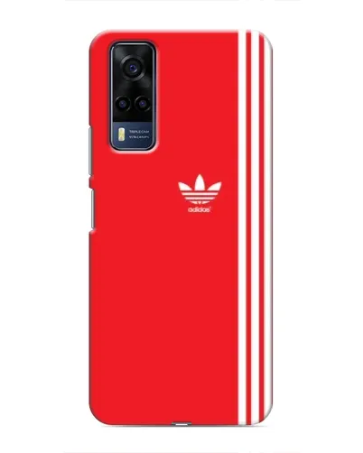 Чехол для Vivo Y51 (2020) с картинкой «Красный минимализм Adidas»