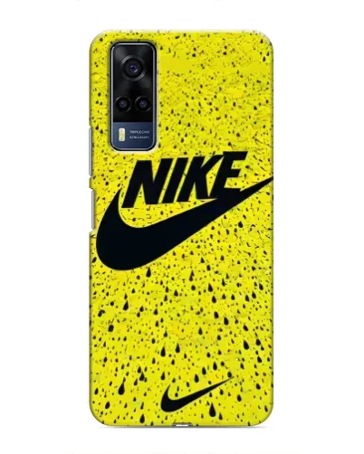 Чехол для Vivo Y51 (2020) с картинкой «Желтый текстурный Nike»