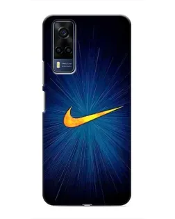 Чехол для Vivo Y51 (2020) с картинкой «Синий пульс Nike» Чехол для Vivo Y51 (2020) с картинкой «Синий пульс Nike»