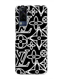Чехол для Vivo Y51 (2020) с картинкой «Черно-белый узор LV» Чехол для Vivo Y51 (2020) с картинкой «Черно-белый узор LV»