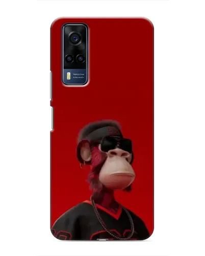Чехол для Vivo Y51 (2020) с картинкой «Bored Ape в красном» Чехол для Vivo Y51 (2020) с картинкой «Bored Ape в красном»