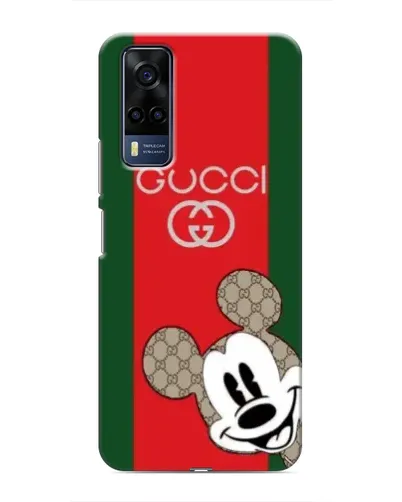 Чехол для Vivo Y51 (2020) с картинкой «Gucci — полосы и Микки»