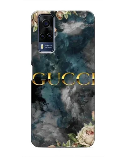 Чехол для Vivo Y51 (2020) с картинкой «Абстрактные цветы Gucci»