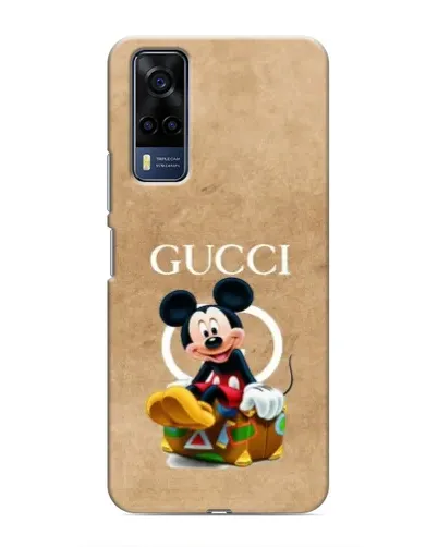 Чехол для Vivo Y51 (2020) с картинкой «Микки Маус Gucci — крафт»