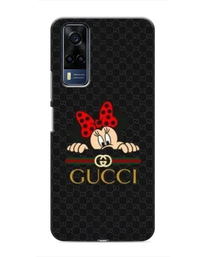 Чехол для Vivo Y51 (2020) с картинкой «Минни Маус Gucci — черный»