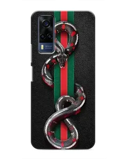 Чехол для Vivo Y51 (2020) с картинкой «Gucci — змея на полосе» Чехол для Vivo Y51 (2020) с картинкой «Gucci — змея на полосе»