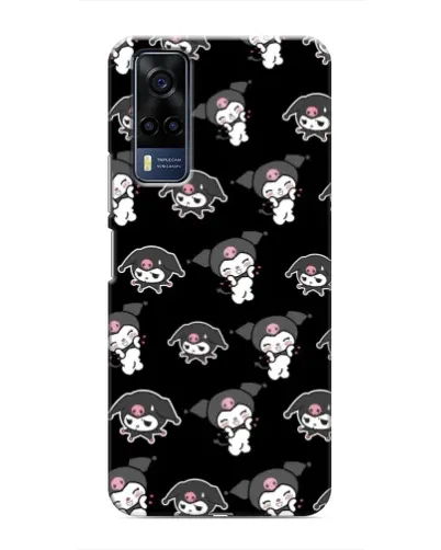 Чехол для Vivo Y51 (2020) с картинкой «Черный паттерн Kuromi» Чехол для Vivo Y51 (2020) с картинкой «Черный паттерн Kuromi»