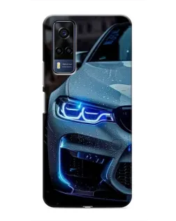 Чохол для Vivo Y51 (2020) з картинкою «Погляд BMW з синіми фарами»