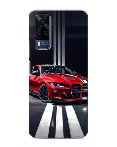 Чехол для Vivo Y51 (2020) с картинкой «Красная BMW на дороге» Чехол для Vivo Y51 (2020) с картинкой «Красная BMW на дороге»
