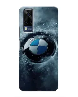 Чехол для Vivo Y51 (2020) с картинкой «Логотип BMW — лед»